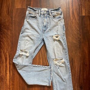 Abercrombie & Fitch Ankle Straight Ultra High Rise Jeans